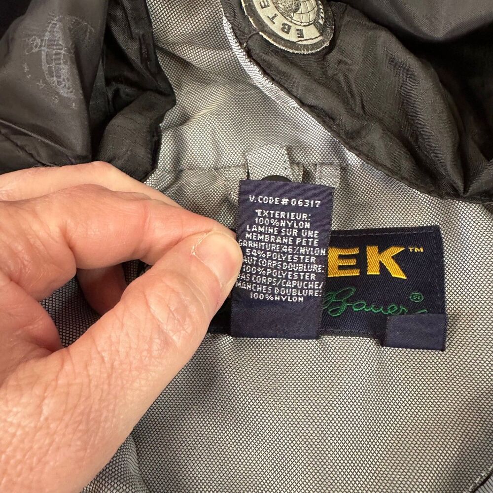 Vintage 90s EBTEK Eddie Bauer Gore-Tex Rain Jacket Black Mens M Gorpcore - Picture 7 of 10